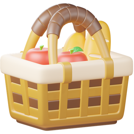 Picnic Basket  3D Icon