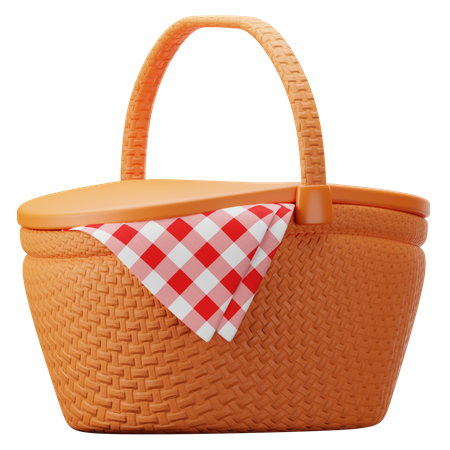 Picnic Basket  3D Illustration