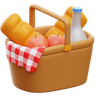 picnic cart emoji 3d