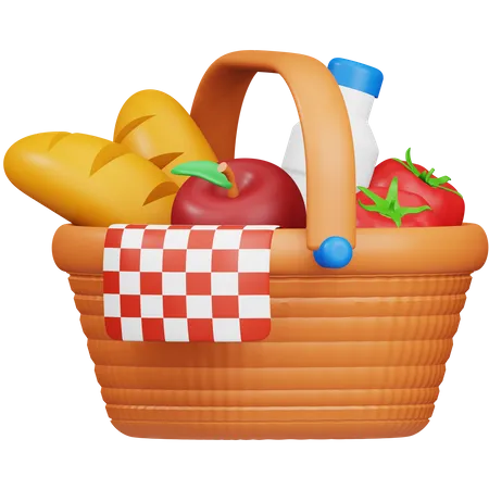 Picnic Basket  3D Icon