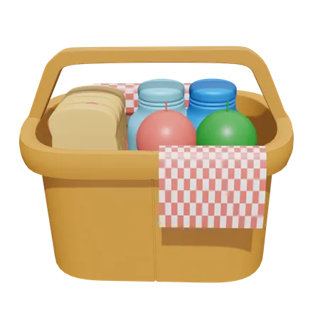 Picnic Bucket  3D Icon