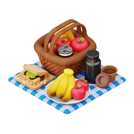 Picnic Food  3D Icon