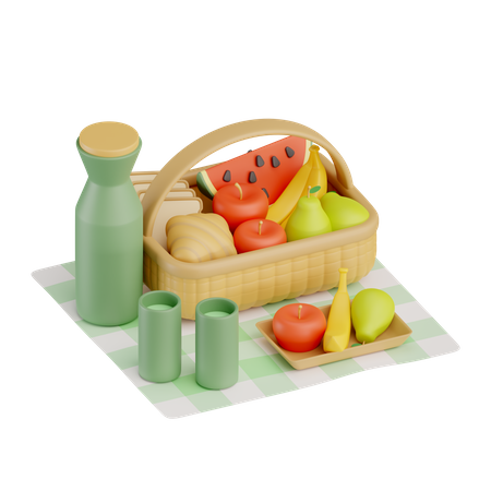 Picnic fruit  3D Icon