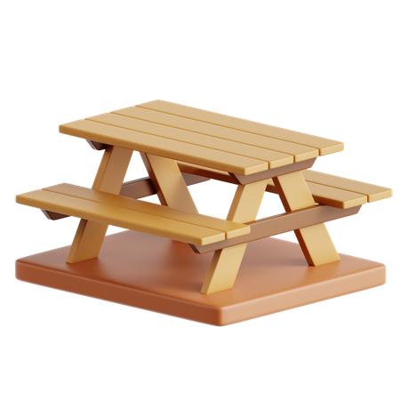 Picnic table  3D Icon