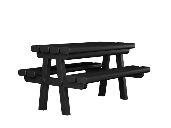Picnic Table 3D Illustration