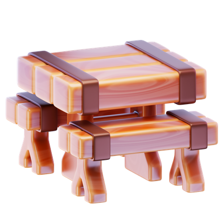 Picnic Table  3D Icon