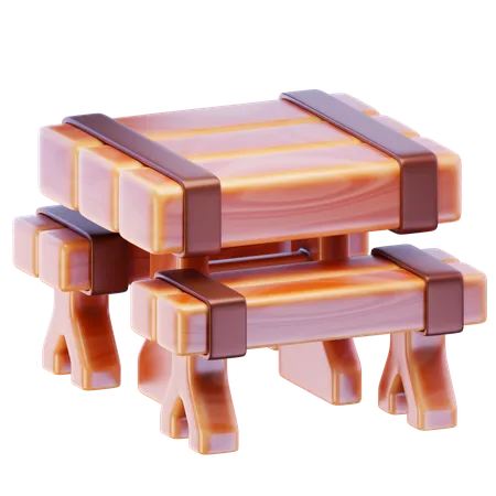 Picnic Table  3D Icon