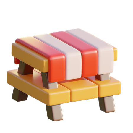 Picnic Table  3D Icon