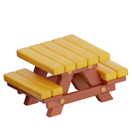 Picnic Table  3D Icon