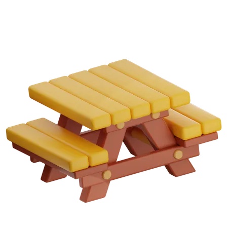 Picnic Table  3D Icon