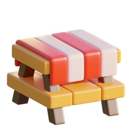 Picnic Table  3D Icon