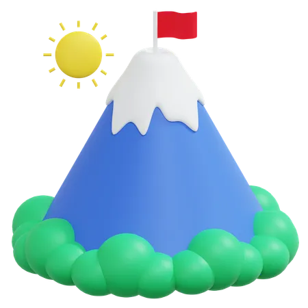 Pico da montanha  3D Icon