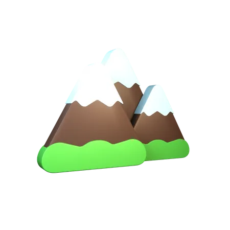 Pico da montanha  3D Icon