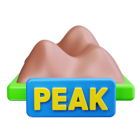 Pico de la montaña  3D Icon