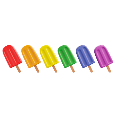 Arco-íris de picolé  3D Icon