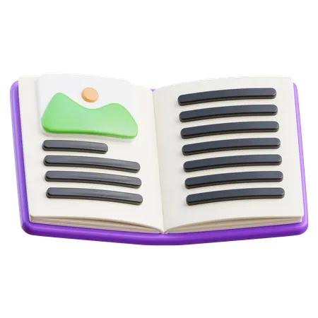 Picture Book  3D Icon