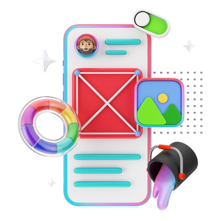 Picture Editing Application  3D Icon