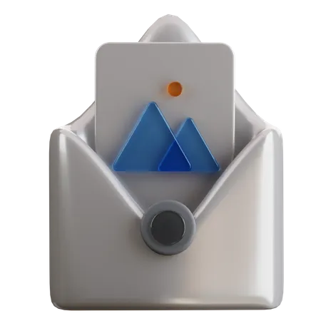3 D Picture Email Icon 3D Icon