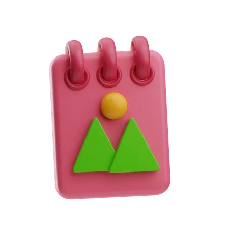 Picture Notebook 3D Icon