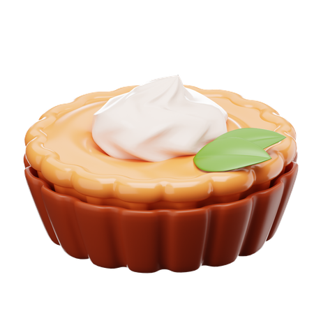 Pie And Cream  3D Icon