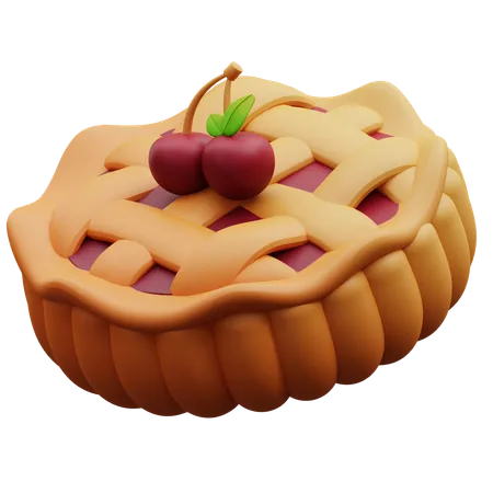 3 D Illustration Of Pie Cake 3D Icon