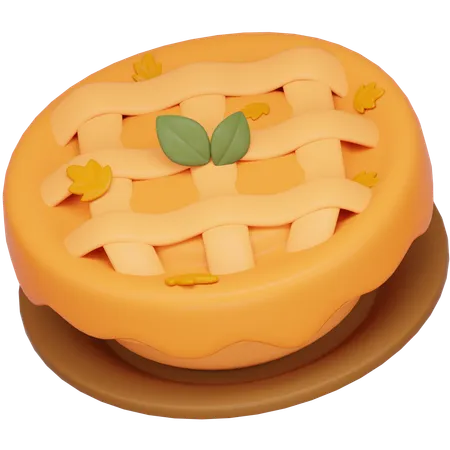 3 D Autumn Pie Icon 3D Icon