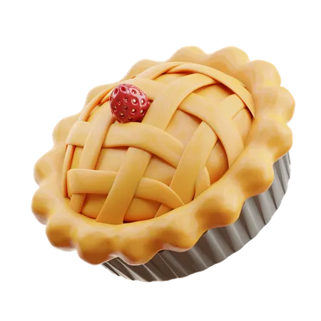 Pie Cake  3D Illustration