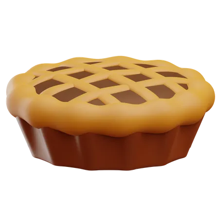 Pie Cake  3D Illustration