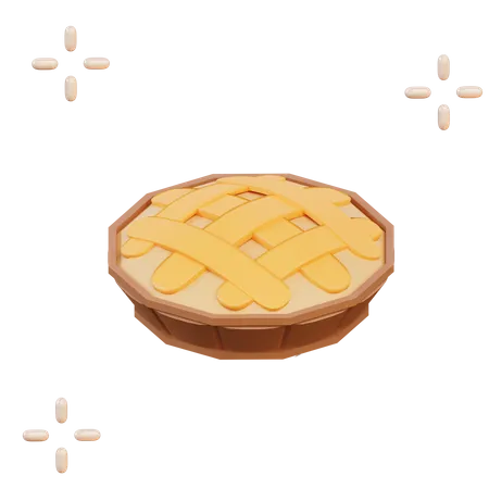 Pie Cake  3D Illustration