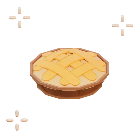 Pie Cake 3D Illustration
