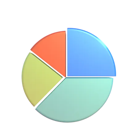 The 3 D Visualization Of Pie Chart Is A Visually Striking Representation Of Data In A Circular Statistical Graphic 3D Icon