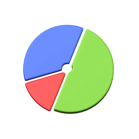 Pie Chart 3 D Icon Displaying Data Distribution Representing Visualization Analysis And Presentation Of Information In Segmented Proportions 3D Icon