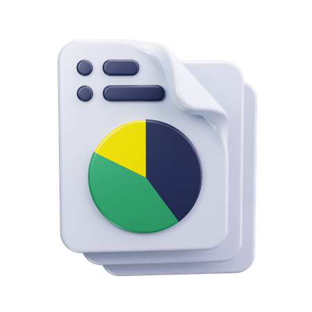 파이 차트  3D Icon