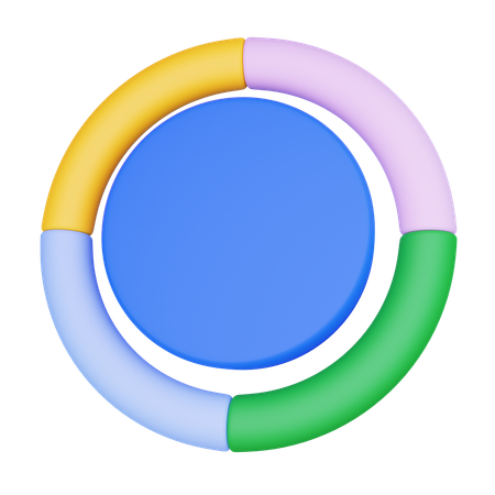 파이 차트  3D Icon