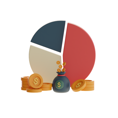 Pie Chart  3D Icon
