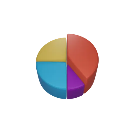 Pie Chart  3D Icon