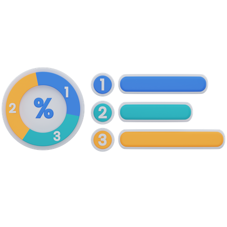 Pie chart  3D Icon