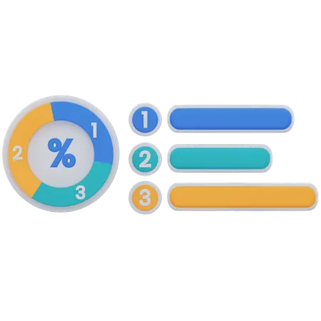 Pie chart  3D Icon