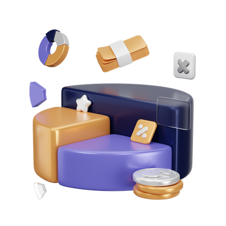 Pie Chart  3D Icon