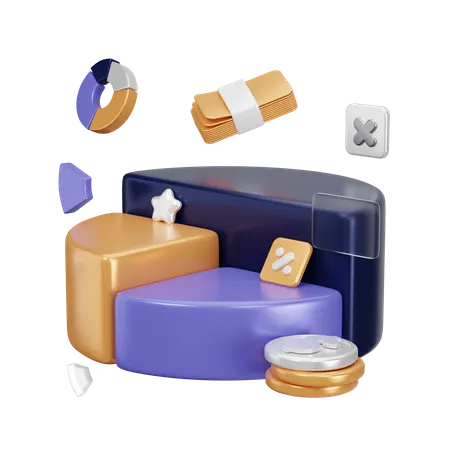 Pie Chart  3D Icon