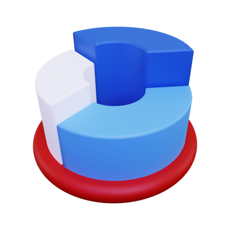 Pie chart  3D Illustration