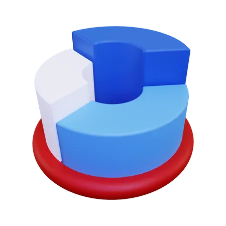 Pie chart  3D Illustration