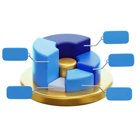 Pie Chart 3D Illustration  3D Icon