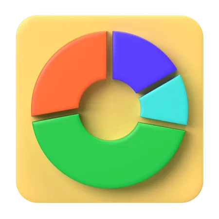 Pie Chart Analytics  3D Icon