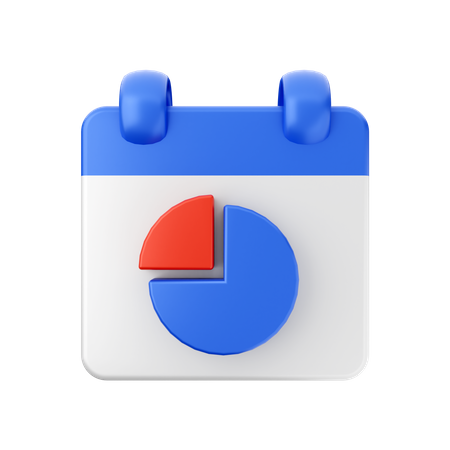 Pie Chart Calendar  3D Icon