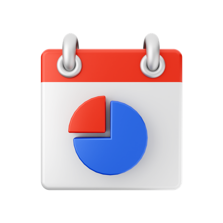 Pie Chart Calendar  3D Icon