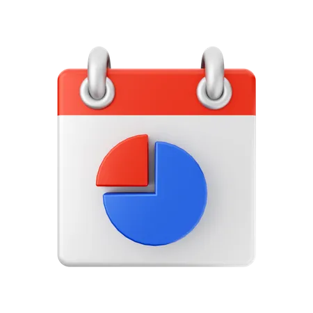 Pie Chart Calendar  3D Icon