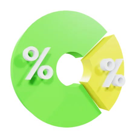 Pie chart pieces  3D Illustration