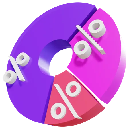 Pie chart Symbol  3D Illustration