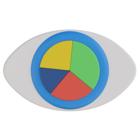 Pie Chart Visualisation 3D Icon